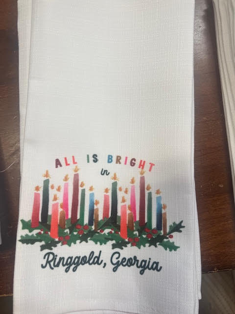 All is Bright Hometown Tea Towel