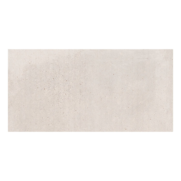 Rectangular beige outdoor paving slab on a white background