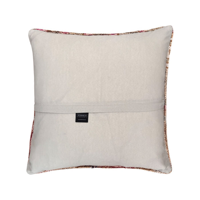 Handmade traditional Turkish oushak pillow cover made with vintage rugs 20x20 pastel