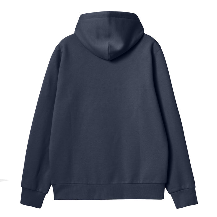 Carhartt WIP Hooded Script Embroidery Sweat Air Force Blue/White