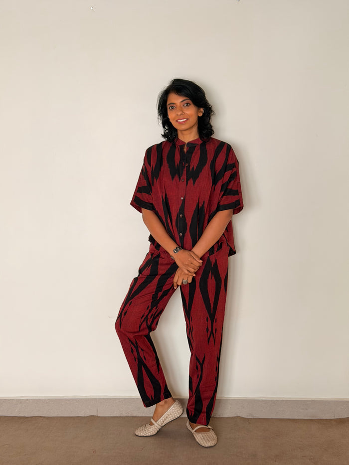 Elements Bonfire Straight Cut Ikat Pants - Brick