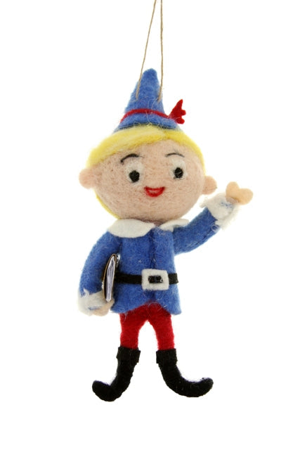 Hermey of Rudolph felt christmas ornament
