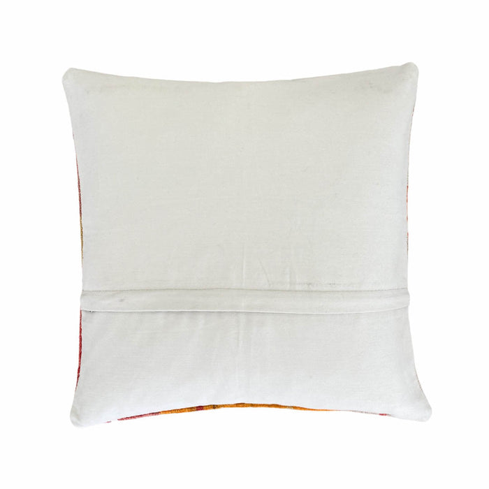 Lenora traditional Handmade Turkish kilim pillow cover made with vintage rugs 16x16 stripe