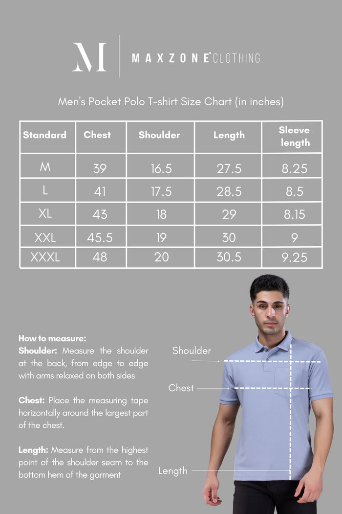 Light Grey - Structure Knit Pocket Polo