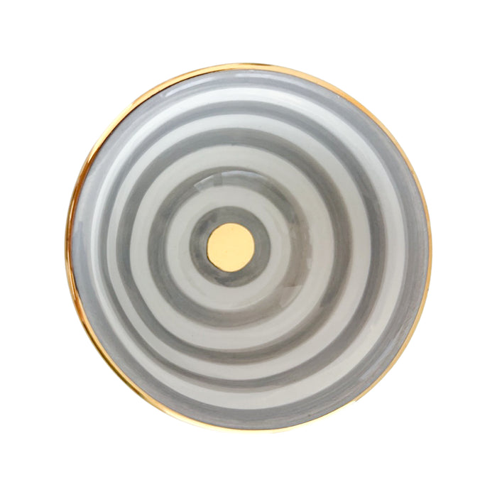 gray stripe moroccan trinket dish, mini sauce bowl