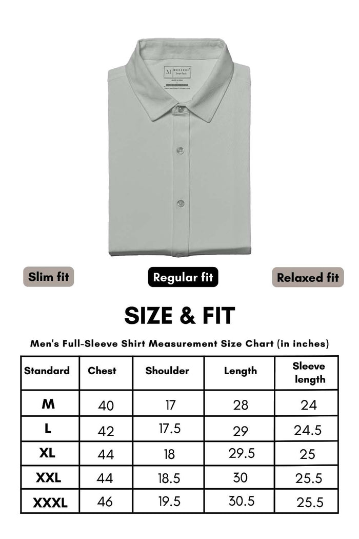 Olive Smart Tech Full Sleeve Shirt Full Sleeve Shirt Maxzone Clothing