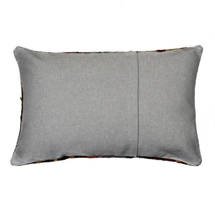 Omaha Handmade traditional Turkish kilim pillow cover made with vintage rugs 16x24 tribal pattern red pink blue