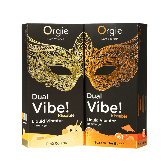 Orgie Dual Vibe Kissable Gel Pina Colada 0.5 fl oz
