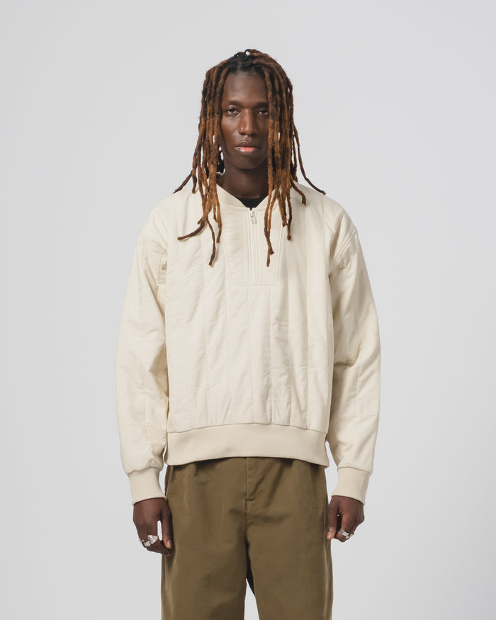 Oslo Sweater Quilted Cotton Ecru