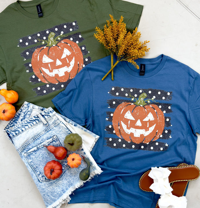PREORDER: Jack-O-Lantern Polka Dot Tee // ships in about 2 weeks
