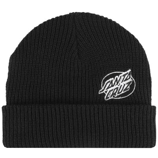 Santa Cruz Mono Lined Oval Dot Beanie Black