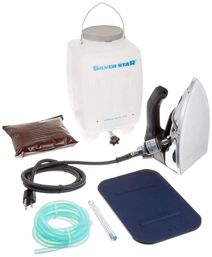 Silver Star Irons and Garment Care Silver Star ES-85C Gravity Feed Steam Iron 1000W, 4.6 LBS, with Non-stick teflon Shoe