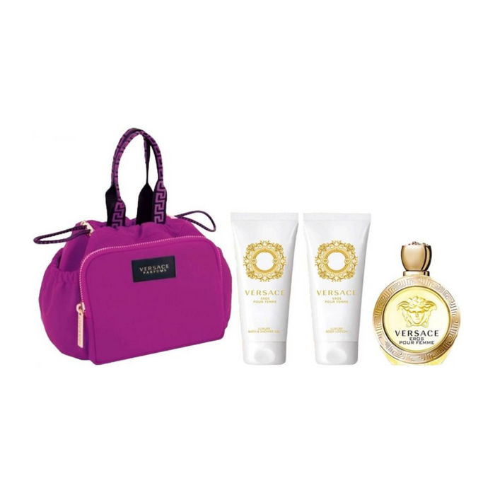 Versace Eros Pour Femme Eau De Toilette 4-Piece Gift Set for Women