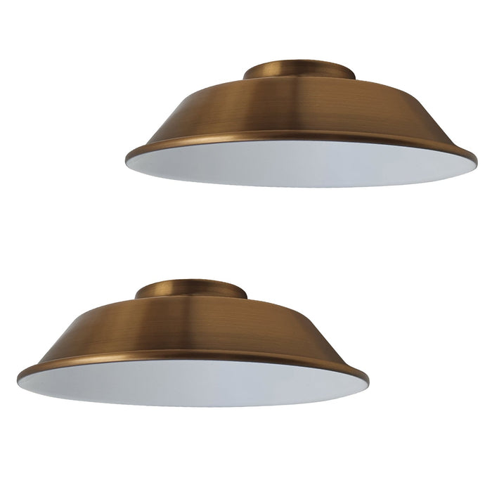 2 Pack Industrial Curvy Metal Easy fit Lamp Shade ~5576