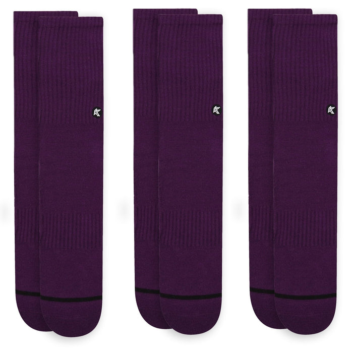 3 Pack Plum Crew Sock - Kecks