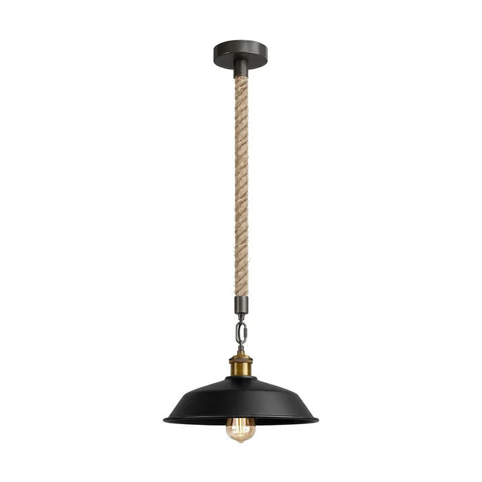 36cm Metal 1M Hemp Light E27 Dimmable Easy Fit ~6787