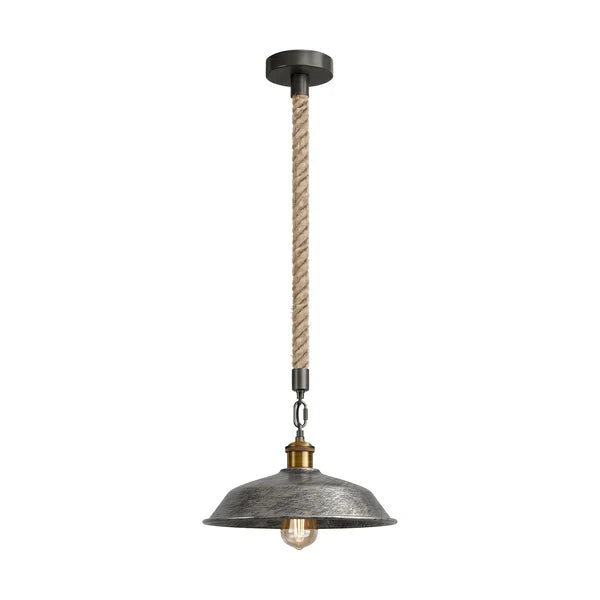 36cm Metal 1M Hemp Light E27 Dimmable Easy Fit ~6787