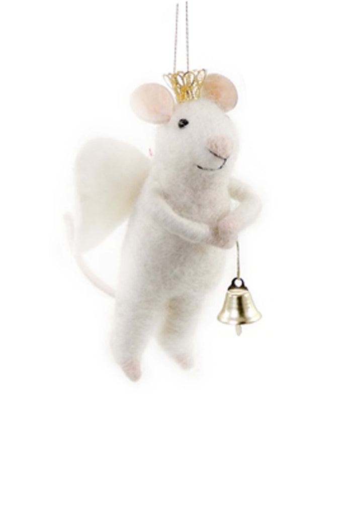 felt angel mouse christmas ornament