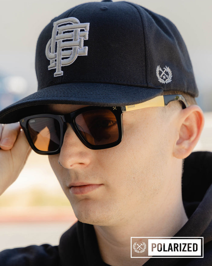 Anvil Metal Sunglasses - Brown & Bronze Polarised - Dixxon Flannel Co.