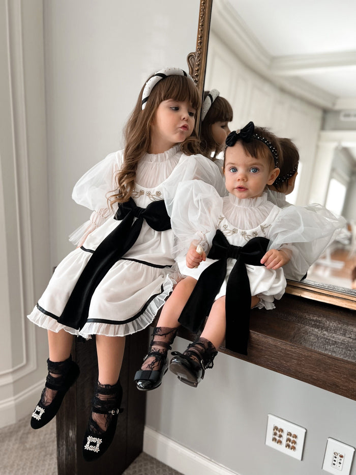 Aurora Ivory Velvet Headband - Petite Maison Kids