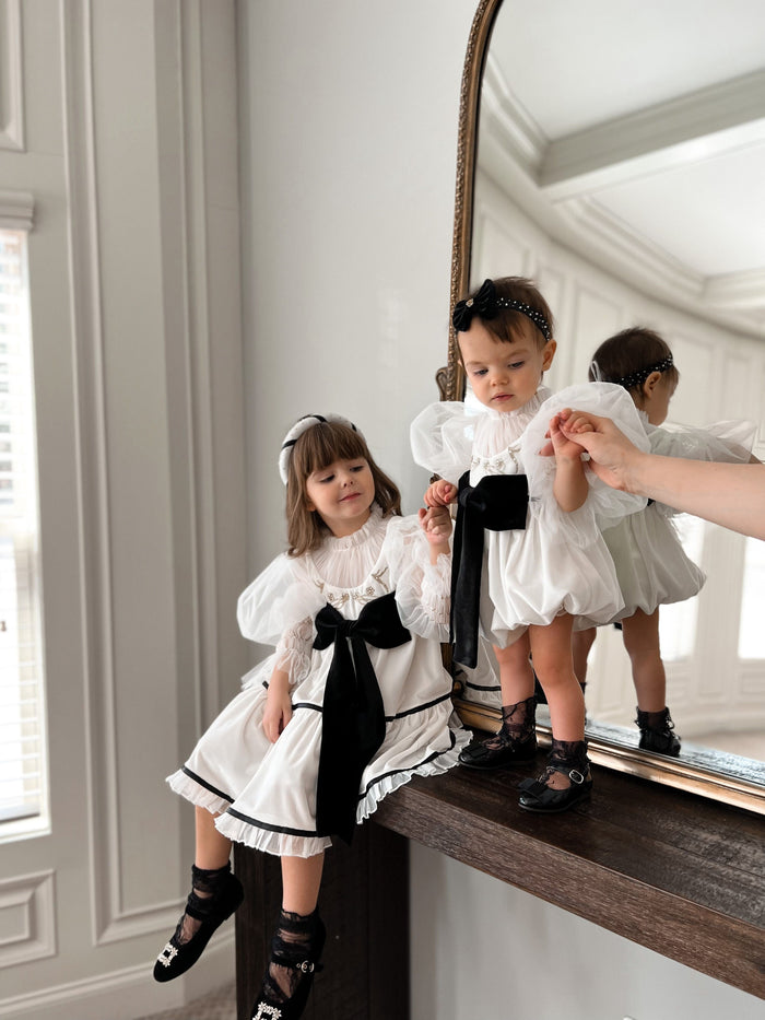 Aurora Ivory Velvet Headband - Petite Maison Kids