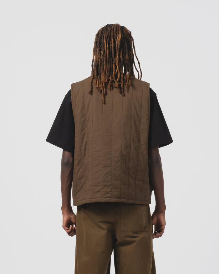 Barrage Vest Quilted Cotton Java Brown