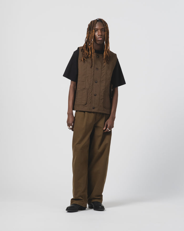 Barrage Vest Quilted Cotton Java Brown
