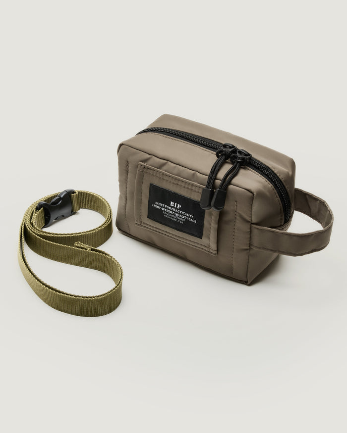 Belt Pouch Mini Dark Beige Puffer