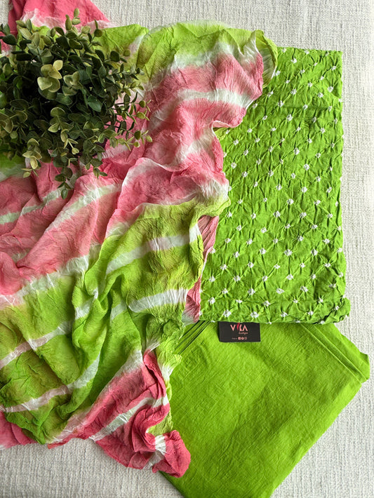 Bhandhej cotton salwar material