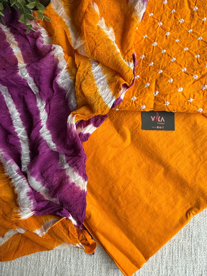 Bhandhej cotton salwar material