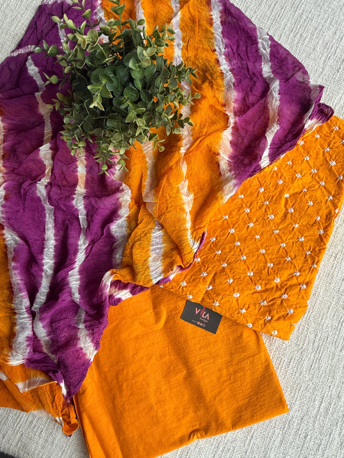 Bhandhej cotton salwar material