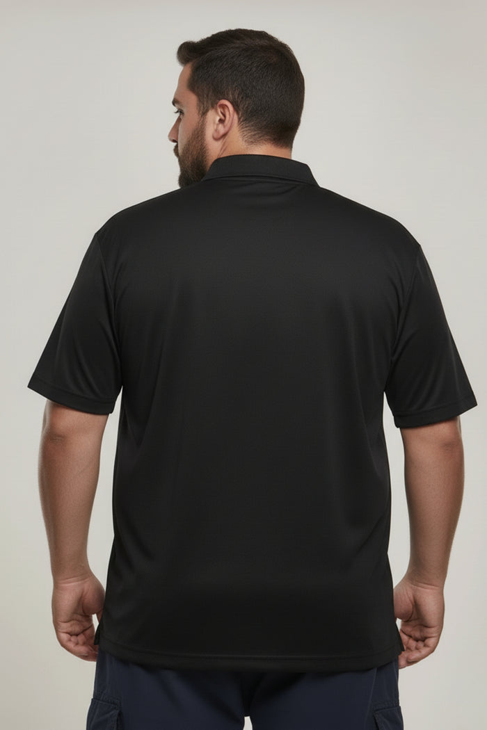 Black - Smart Tech Polo Plus Size