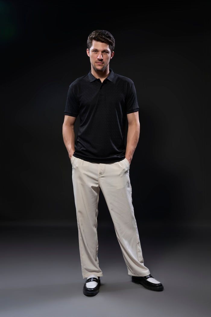 Black - Structure Knit Smart Tech Polo