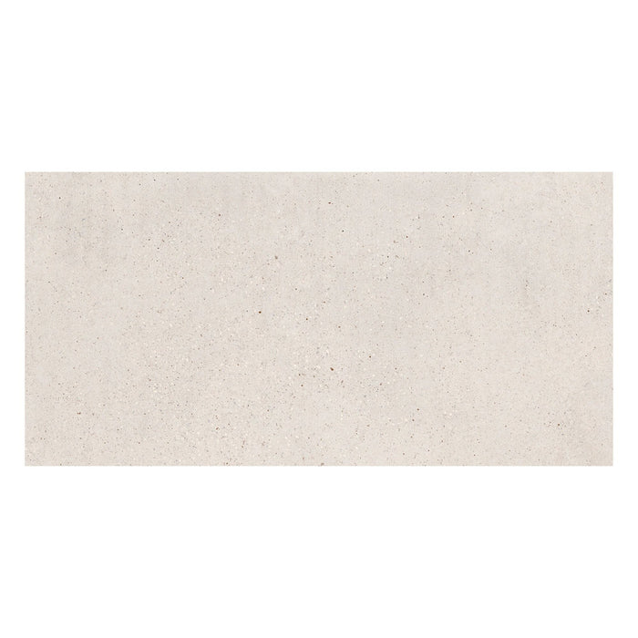 Rectangular beige outdoor paving slab on a white background
