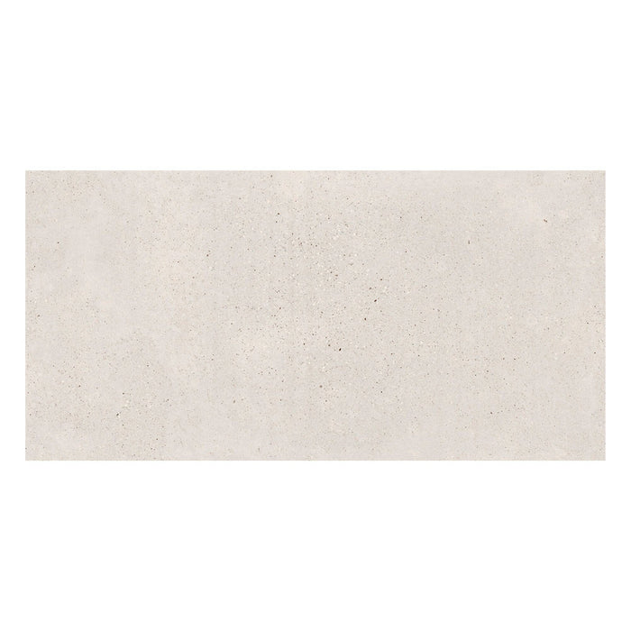 Rectangular beige outdoor paving slab on a white background