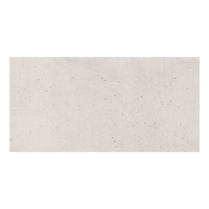 Rectangular beige outdoor paving slab on a white background