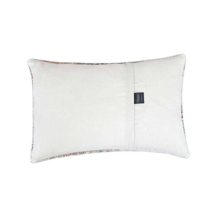Candace Vintage Oushak Lumbar Pillow (16x24) pink blue handmade 2