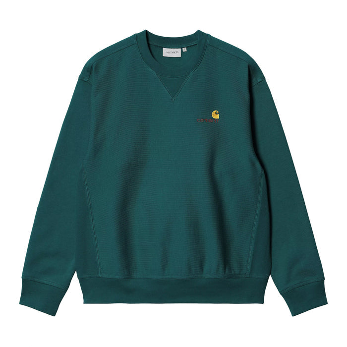 Carhartt WIP American Script Crewneck Malachite