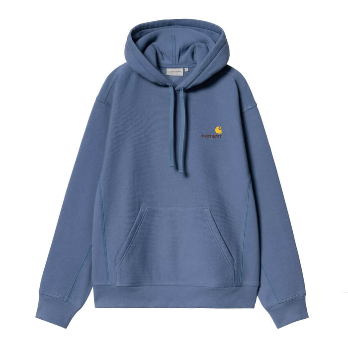 Carhartt WIP American Script Hoodie Blue Iris