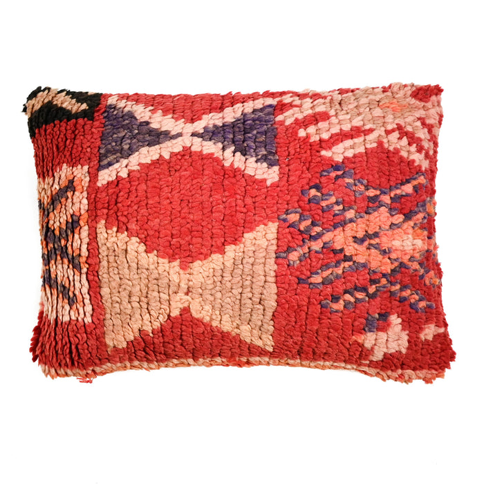 Carmine Berber Carpet Pillow made using vintage Moroccan rugs