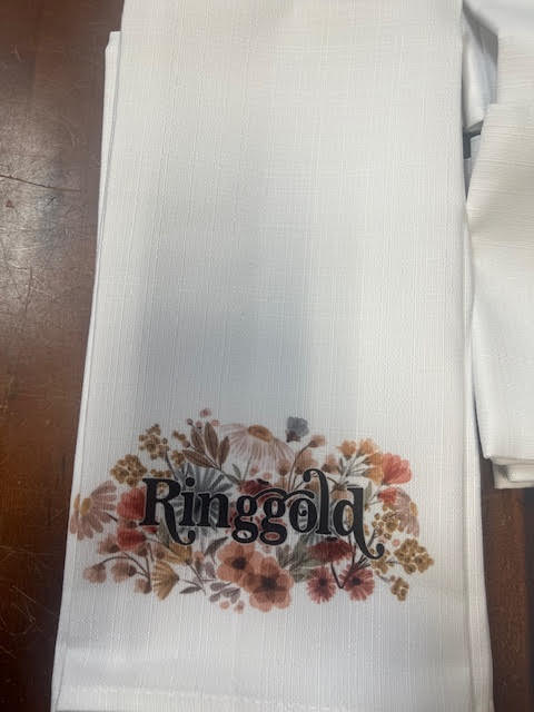 Charming Floral Fall Ringgold Tea Towel