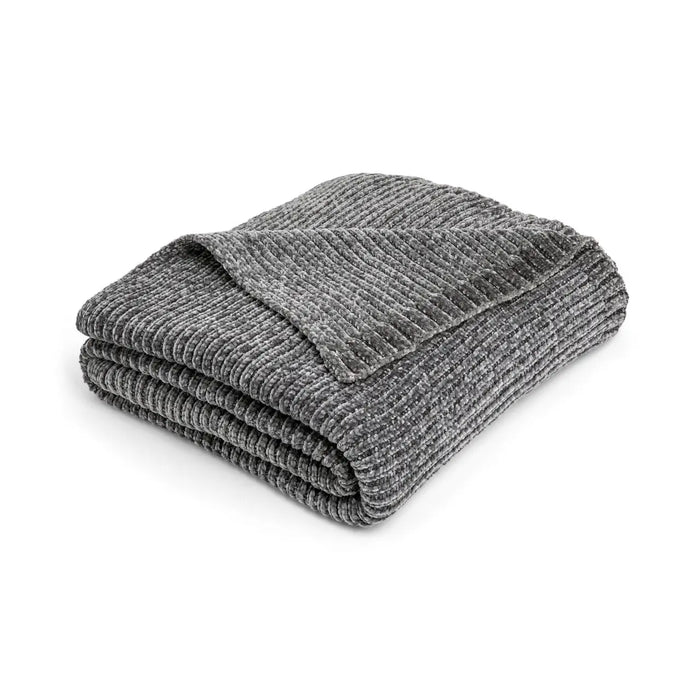 Chenille Throw Blanket - Charcoal