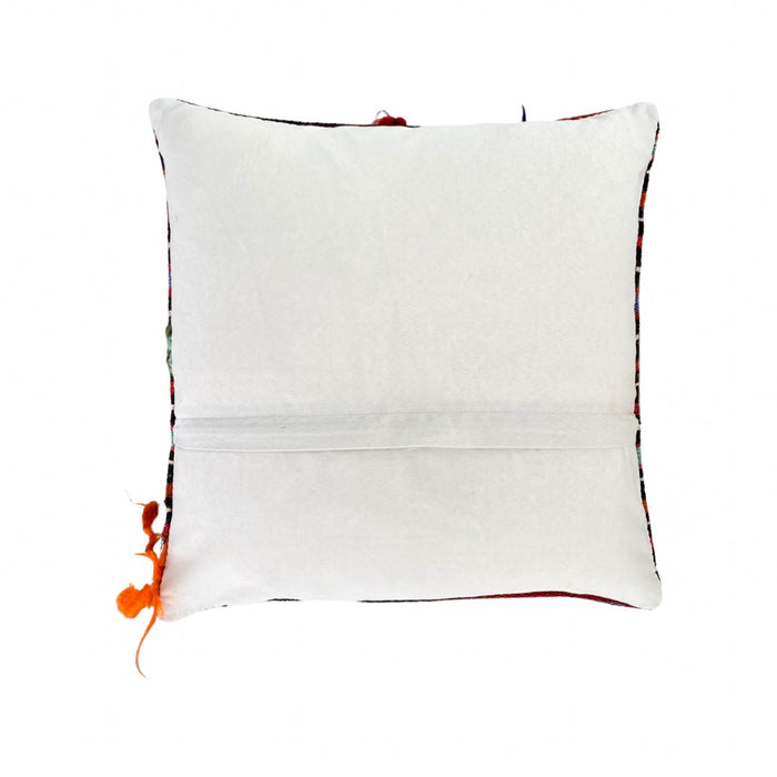 CHESTER artisan handmade turkish kilim pillow made with vintage rug textiles 16X16 TULU STRIPE