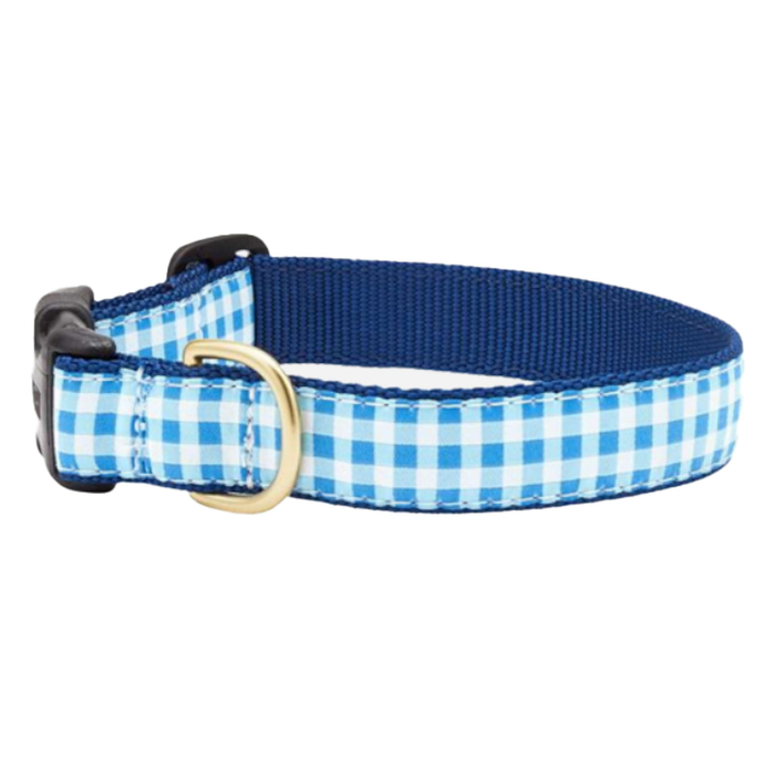 BLUE-GINGHAM-DOG-COLLAR