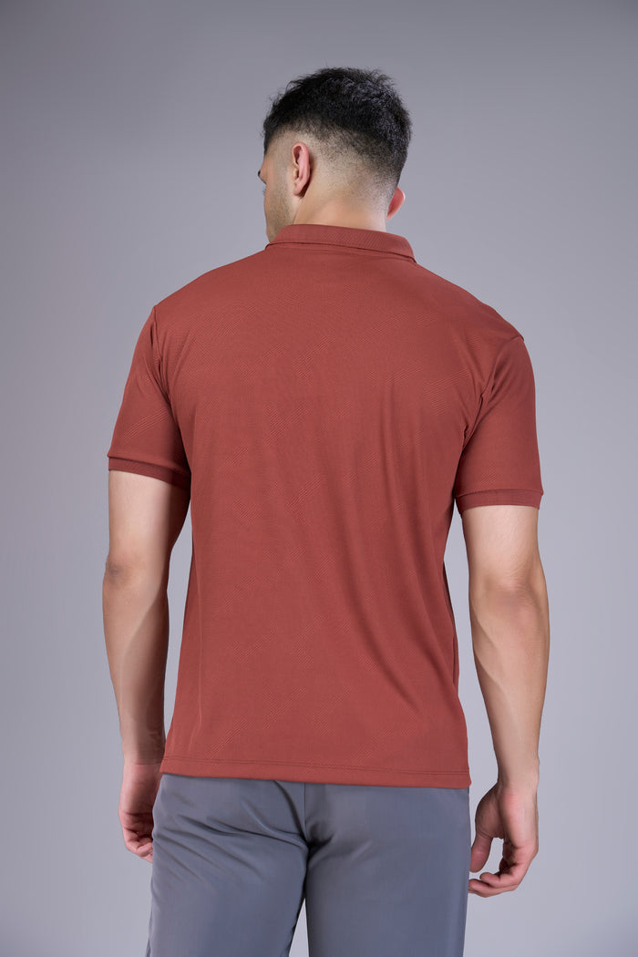 Copper - Structure Knit Pocket Polo