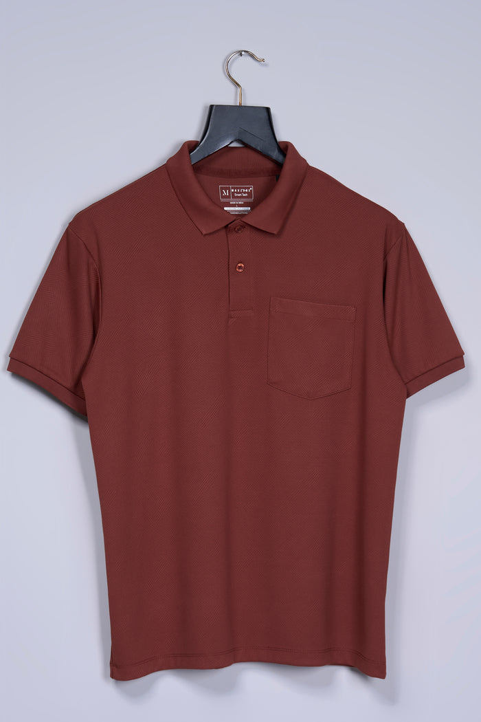 Copper - Structure Knit Pocket Polo