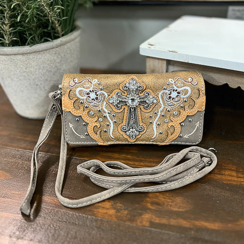 Cross Embellished Wallet