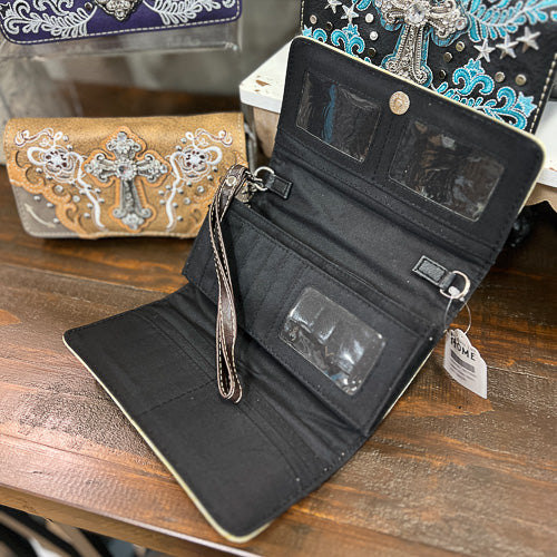 Cross Embellished Wallet