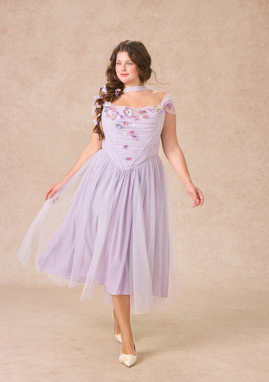 Curve&Plus Ode to Purple Iris Dress