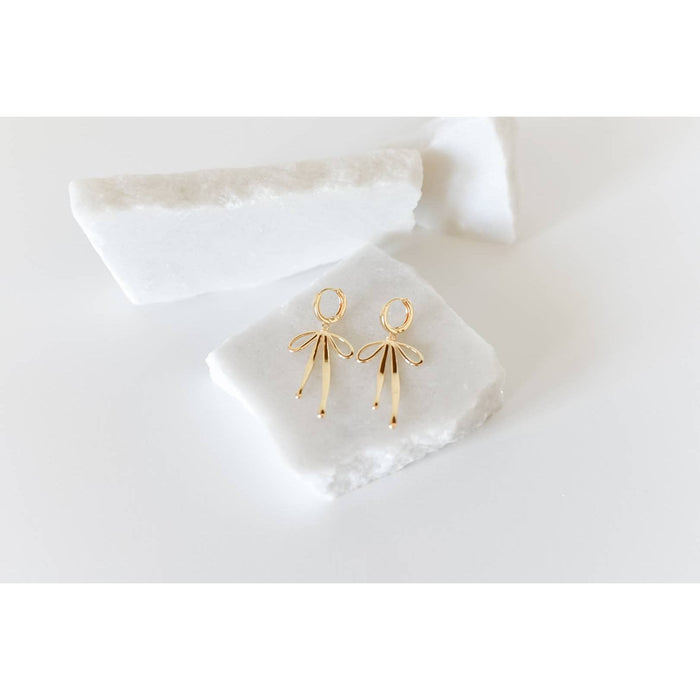 Daisy Bow Hoop Earrings